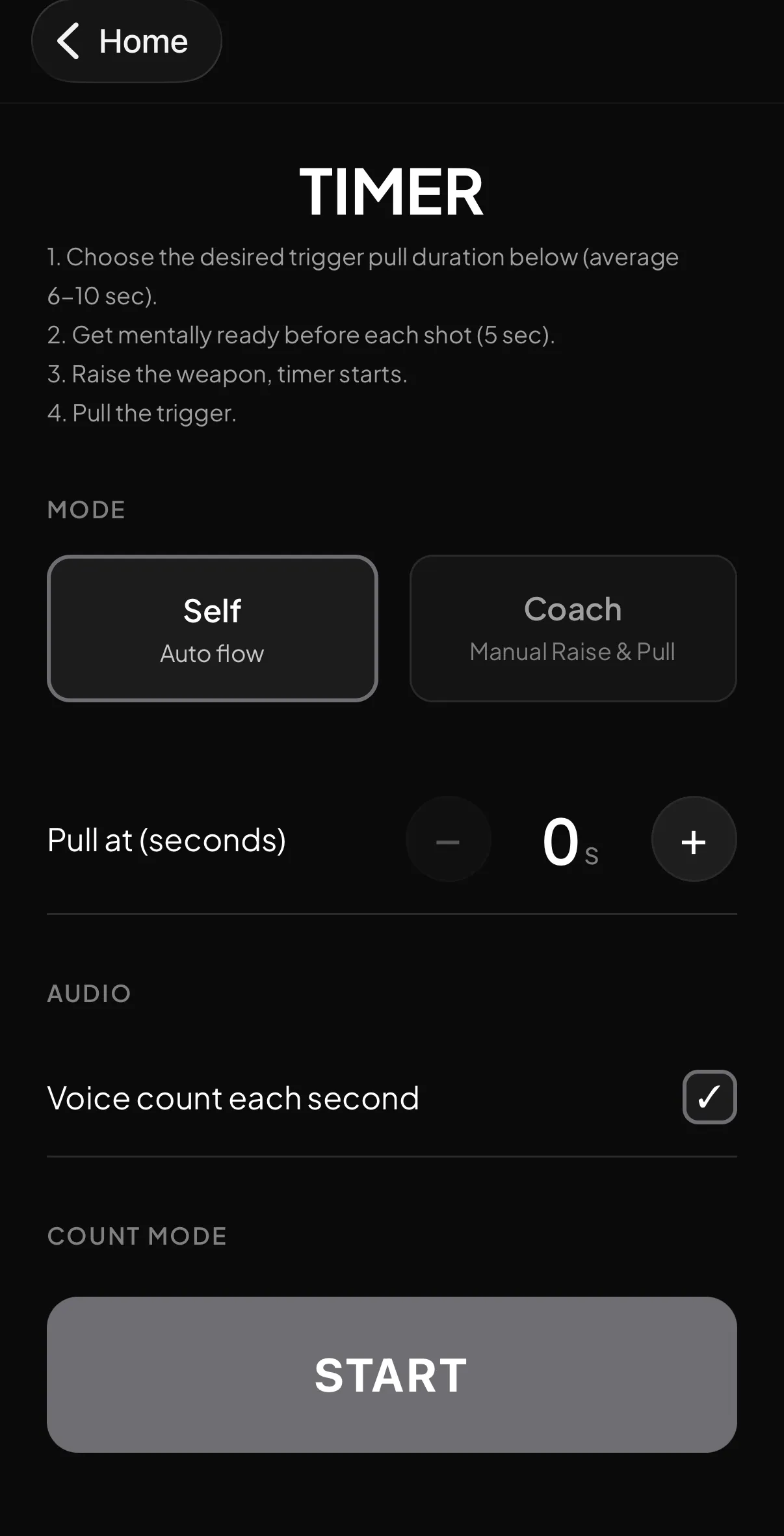 Time Coach Speaking Clock voice-guided shot timer